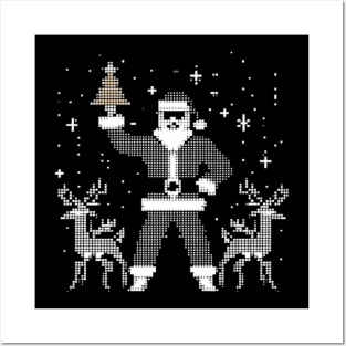 Christmas Santa and  Reindeer 33 Posters and Art